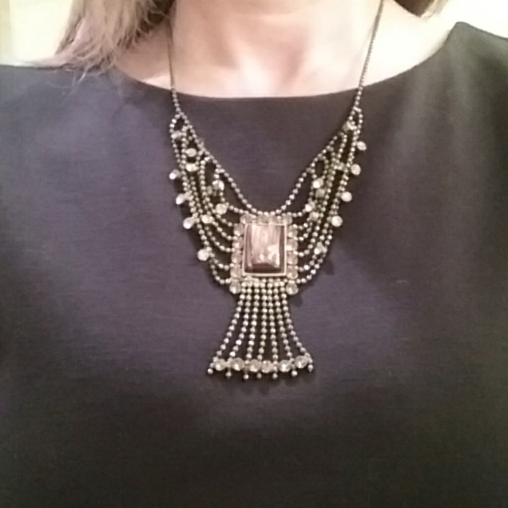 Unique art deco vintage necklace w/ earrings